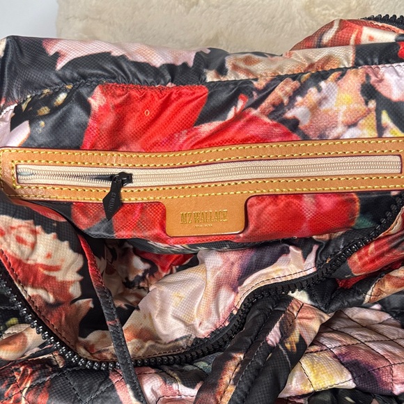 MZ Wallace Medium Metro Tote in Rose Print Quilted Oxford - Picture 6 of 8